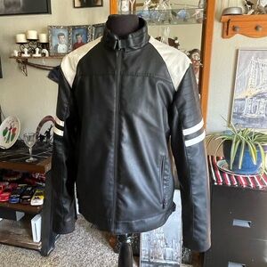 Stylish Black and White Bomber Jacket